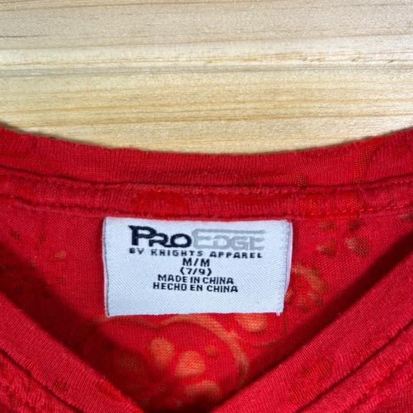 Pro Edge Utah Utes T Shirt Womens Medium Red Sheer V Neck by Knights Apparel - Picture 2 of 5
